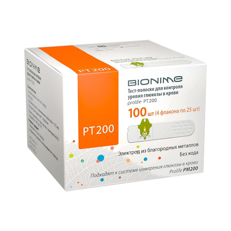 ТЕСТ-ПОЛОСКИ PROLIFE PT 200 (100ШТ.)