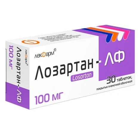 ЛОЗАРТАН ТАБЛ.П/О, 100МГ, №30