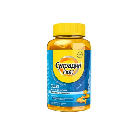 СУПРАДИН КИДС РЫБКИ ПАСТИЛКИ, 4Г, №30