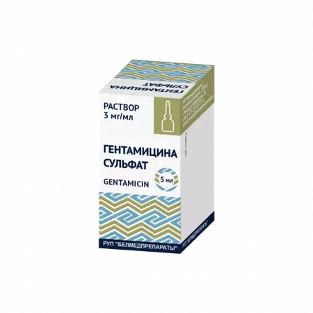 ГЕНТАМИЦИН Ф-КАП., КАПЛИ ГЛ., 0,3% 5МЛ