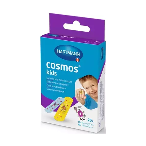 ПЛАСТЫРЬ COSMOS KIDS (ДЕТСКИЙ), НЕСТЕРИЛ., (1,6Х5,7СМ-10ШТ., 1,9Х7,2СМ-10ШТ.), №20