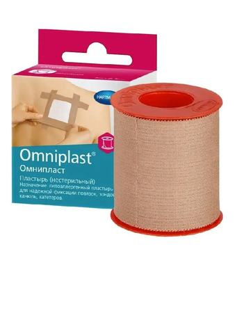 ПЛАСТЫРЬ OMNIPLAST НА ТКАНЕВОЙ ОСНОВЕ (НА КАТУШКЕ), НЕСТЕРИЛ. (5СМХ5М)