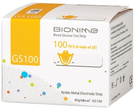 ТЕСТ-ПОЛОСКИ RIGHTEST GS 100 (300ШТ.)