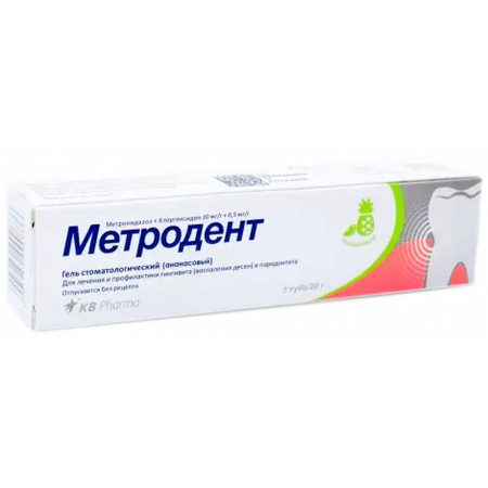 МЕТРОДЕНТ АНАНАС ГЕЛЬ СТОМ., ТУБА, 20Г