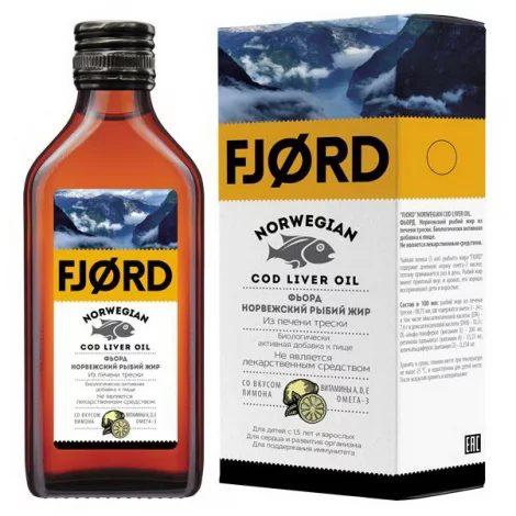 РЫБИЙ ЖИР FJORD НОРВЕЖСКИЙ ЛИМОН УП., 200МЛ