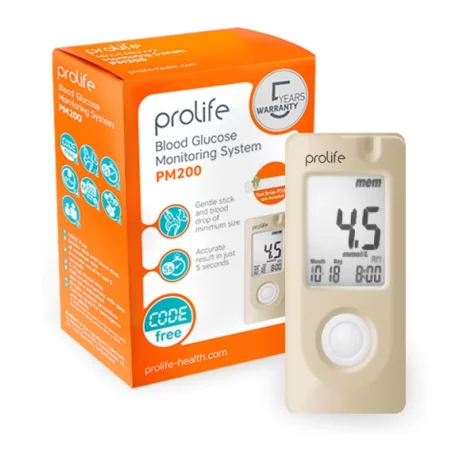 СИСТЕМА КОНТРОЛЯ УРОВНЯ ГЛЮКОЗЫ В КРОВИ PROLIFE PM 200 (С ТЕСТ-ПОЛОСКАМИ PROLIFE PT 200 25ШТ.)