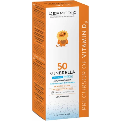 МОЛОЧКО СОЛНЦЕЗАЩ. ДЕТ. DERMEDIC SUNBRELLA BABY SPF-50 УП., 100Г