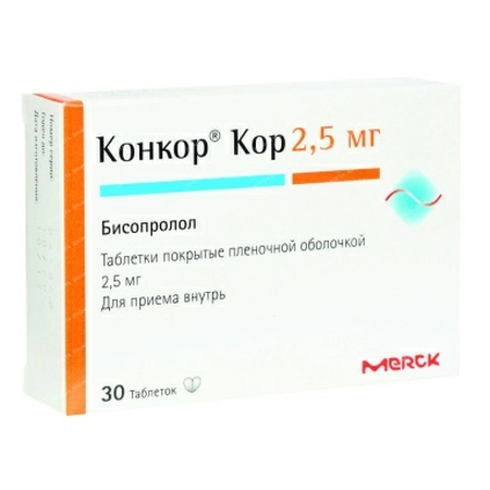 КОНКОР КОР ТАБЛ.П/О, 2,5МГ, №30
