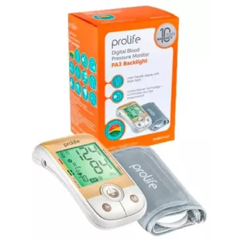 ИЗМЕРИТЕЛЬ АРТЕРИАЛЬНОГО ДАВЛЕНИЯ АВТОМАТИЧЕСКИЙ PROLIFE PA3 BACKLIGHT