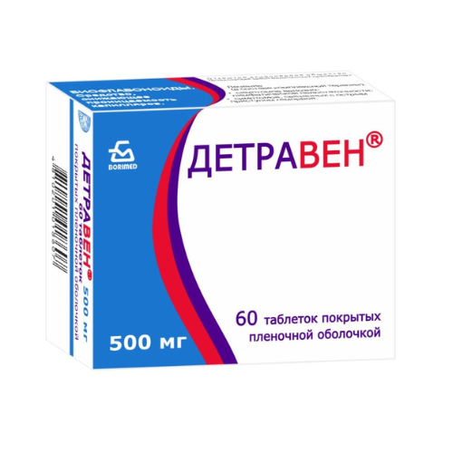 ДЕТРАВЕН ТАБЛ.П/О, 500МГ, №60