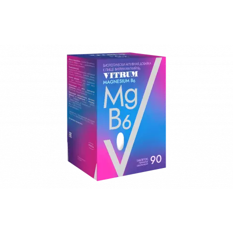 ВИТРУМ МАГНИЙ B6 ТАБЛ.П/О, №90