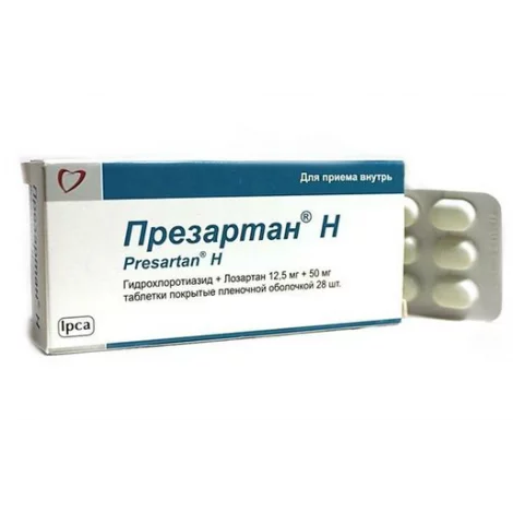 ПРЕЗАРТАН Н ТАБЛ.П/О, 50/12,5МГ, №28
