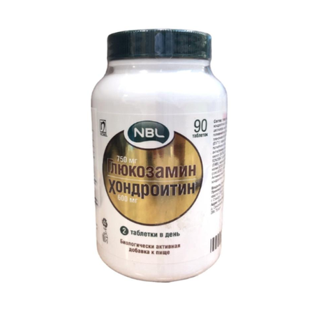 ГЛЮКОЗАМИН-ХОНДРОИТИН ТАБЛ., 750МГ/600МГ, №90