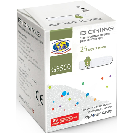 ТЕСТ-ПОЛОСКИ GS 550 (25ШТ.)