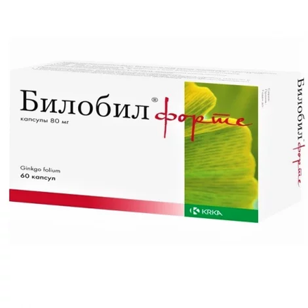 БИЛОБИЛ ФОРТЕ КАПС., 80МГ, №60