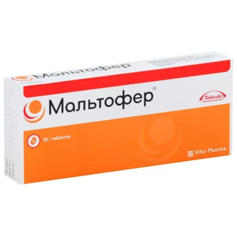 МАЛЬТОФЕР ТАБЛ.ЖЕВ., 100МГ, №30