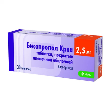 БИСОПРОЛОЛ ТАБЛ.П/О, 2,5МГ, №30