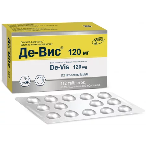 ДЕ-ВИС ТАБЛ.П/О, 120МГ, №112