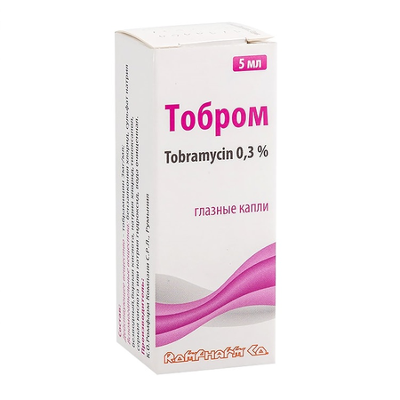 ТОБРОМ Ф-КАП., КАПЛИ ГЛ., 0,3% 5МЛ