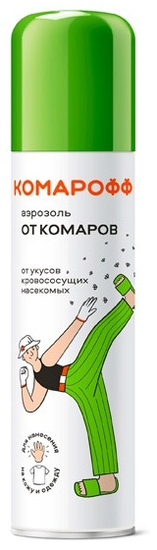 АЭРОЗОЛЬ ОТ НАСЕКОМЫХ КОМАРОФФ УП., 150МЛ