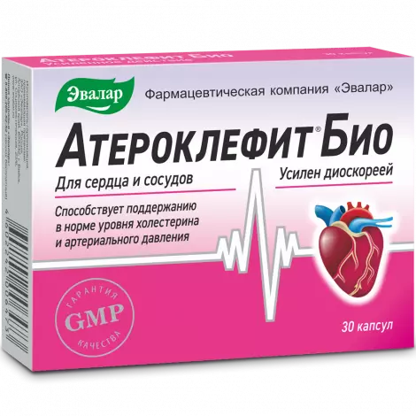 АТЕРОКЛЕФИТ БИО КАПС., 250МГ, №30