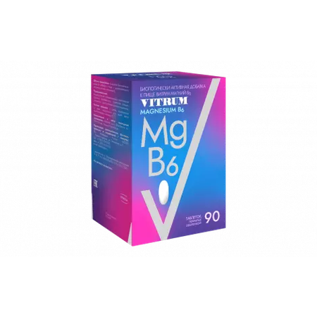 ВИТРУМ МАГНИЙ B6 ТАБЛ.П/О, №90
