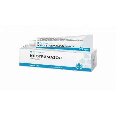 КЛОТРИМАЗОЛ КРЕМ, ТУБА, 1% 15Г