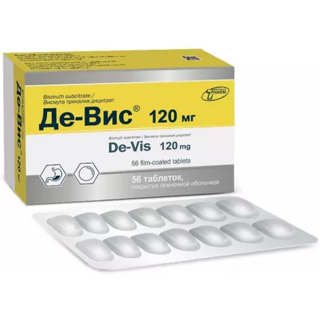 ДЕ-ВИС ТАБЛ.П/О, 120МГ, №56