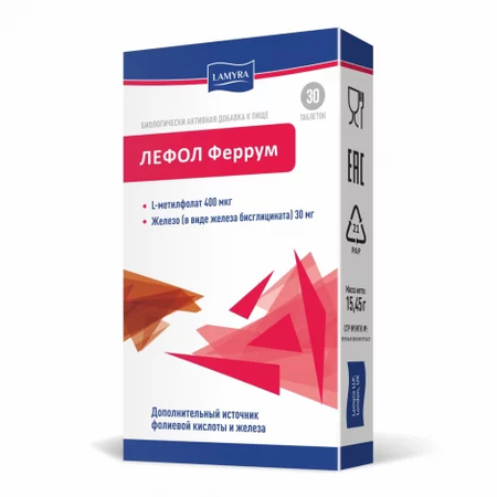 ЛЕФОЛ ФЕРРУМ ТАБЛ., 515МГ, №30