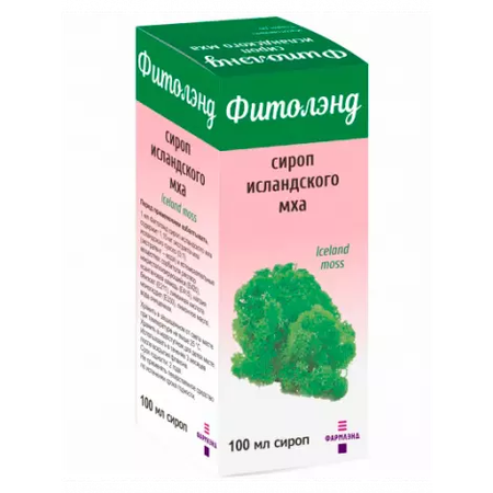 ФИТОЛЭНД СИРОП ИСЛАНДСКОГО МХА УП., 100МЛ