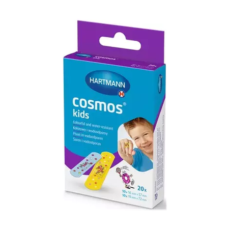 ПЛАСТЫРЬ COSMOS KIDS (ДЕТСКИЙ), НЕСТЕРИЛ., (1,6Х5,7СМ-10ШТ., 1,9Х7,2СМ-10ШТ.), №20