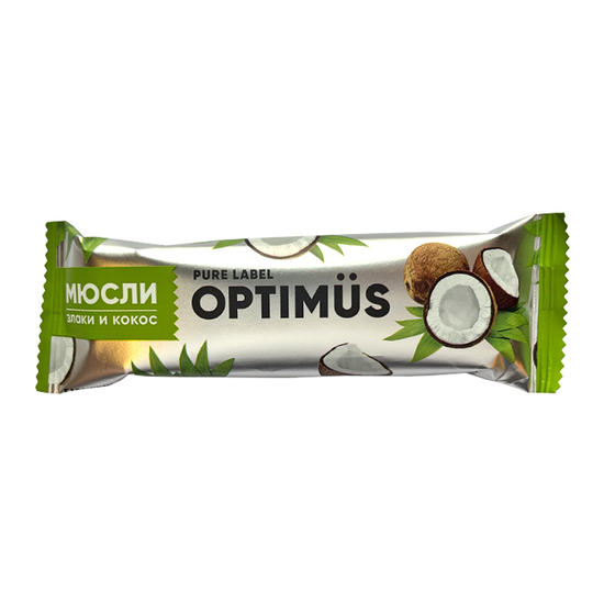 БАТОНЧИК-МЮСЛИ OPTIMUS ЗЛАКИ И КОКОС УП., 25Г