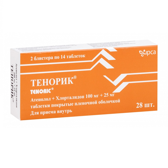 ТЕНОРИК ТАБЛ.П/О, 100МГ/25МГ, №28