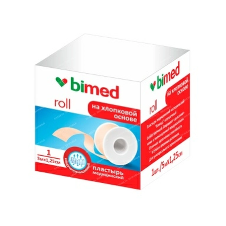 ПЛАСТЫРЬ МЕД. НЕСТЕРИЛ. БИМЕД КАТУШЕЧНЫЙ НА ХЛОПКОВОЙ ОСНОВЕ ЦВЕТА КОЖИ (5МХ2,5СМ) УП.