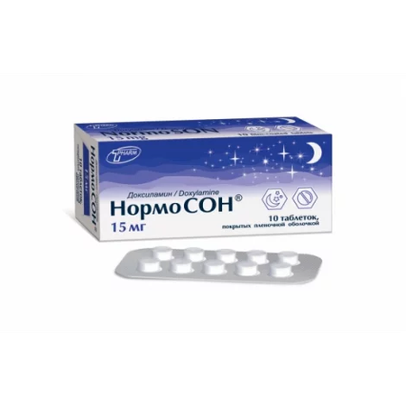 НОРМОСОН ТАБЛ.П/О, 15МГ, №10