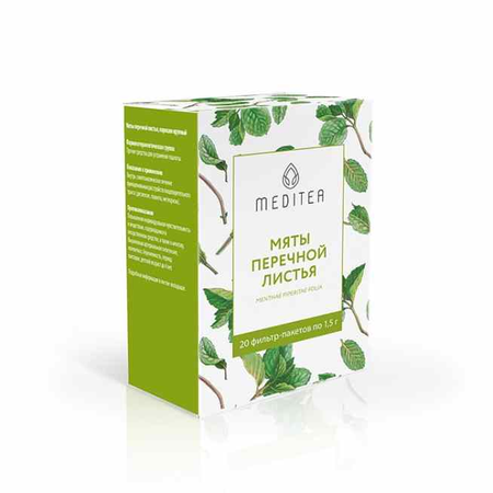 МЯТЫ ПЕРЕЧНОЙ ЛИСТЬЯ ФИЛЬТР-ПАКЕТ, 1,5Г, №20