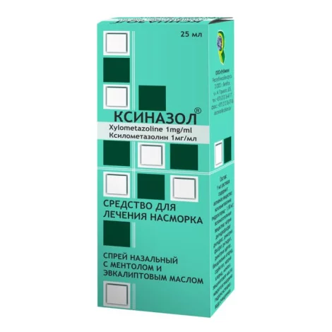 КСИНАЗОЛ МЕНТОЛ ЭВКАЛИПТ ФЛ., СПРЕЙ НАЗ., 0,1% 25МЛ