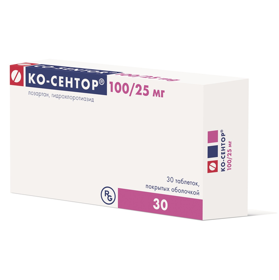 КО-СЕНТОР ТАБЛ.П/О, 100МГ/25МГ, №30