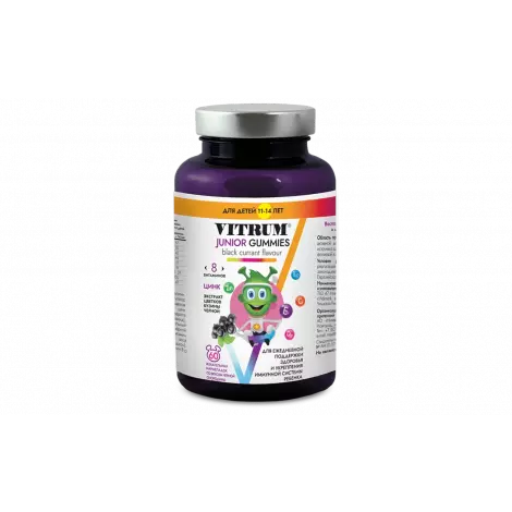 ВИТРУМ ЮНИОР МАРМЕЛАД ЧЕРН. СМОРОДИНА ПАСТИЛКИ, №60