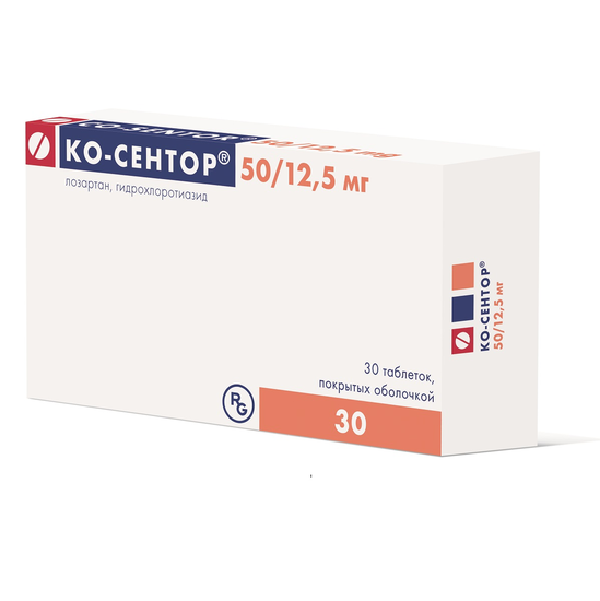 КО-СЕНТОР ТАБЛ.П/О, 50МГ/12,5МГ, №30