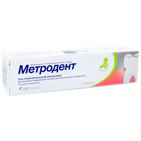 МЕТРОДЕНТ АНАНАС ГЕЛЬ СТОМ., ТУБА, 20Г