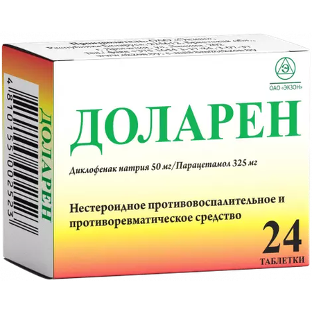 ДОЛАРЕН ТАБЛ., 50МГ/325МГ, №24