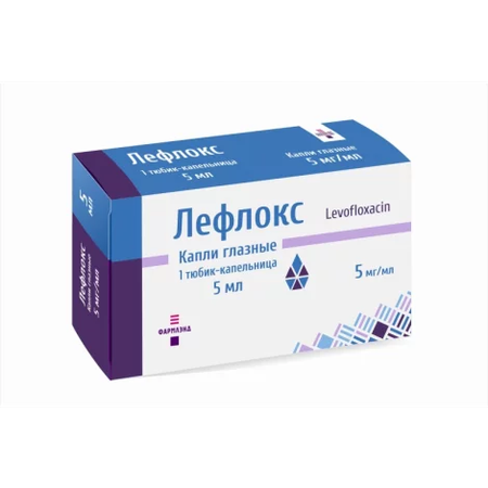 ЛЕФЛОКС Т-КАП., КАПЛИ ГЛ., 0,5% 5МЛ