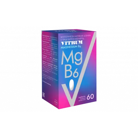 ВИТРУМ МАГНИЙ B6 ТАБЛ.П/О, №60