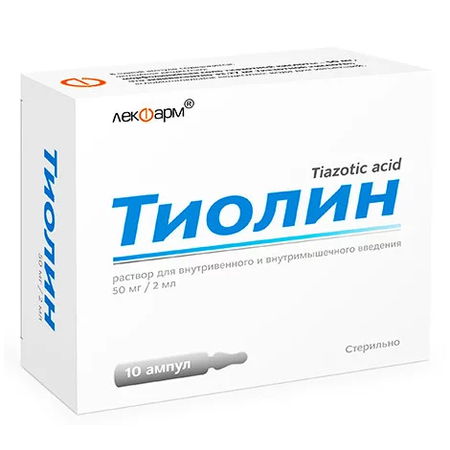 ТИОЛИН АМП, Р-Р Д/И, 25МГ/МЛ 4МЛ, №10