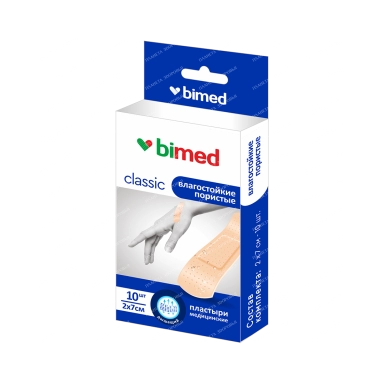 ПЛАСТЫРЬ БИМЕД МЕД. НЕСТЕРИЛ. ПОР. ЦВЕТА КОЖИ НА НЕТКАНОЙ ОСНОВЕ С ЭФФЕКТОМ ЭЛАСТИЧНОСТИ НАБОР №10 УП., (2Х7СМ-10ШТ)