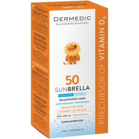 КРЕМ СОЛНЦЕЗАЩ. ДЕТ. DERMEDIC SUNBRELLA BABY SPF-50 УП., 50Г