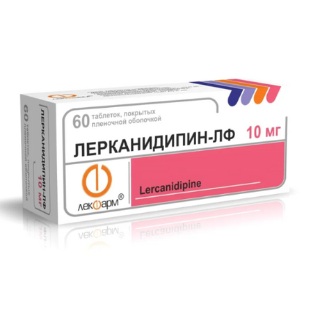 ЛЕРКАНИДИПИН ТАБЛ.П/О, 10МГ, №60