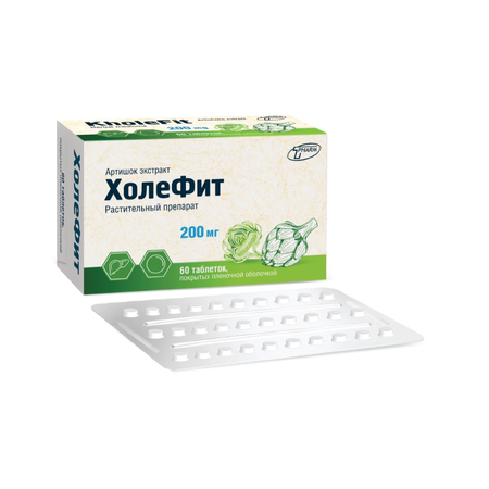 ХОЛЕФИТ ТАБЛ.П/О, 200МГ, №60