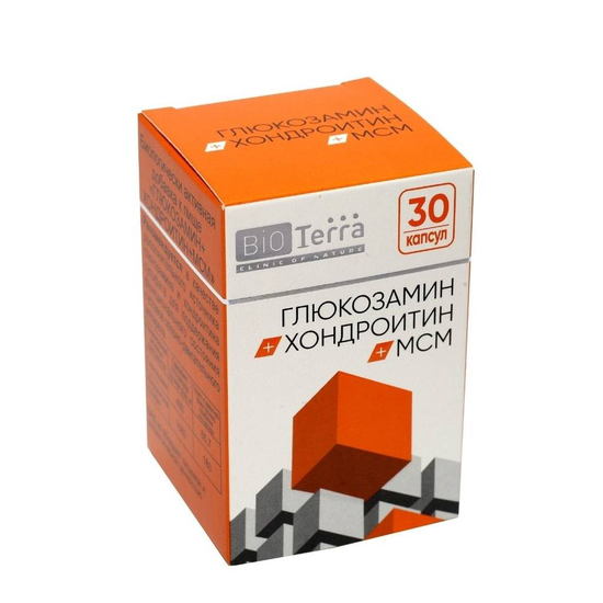 ГЛЮКОЗАМИН-ХОНДРОИТИН-МСМ КАПС., 926МГ, №30